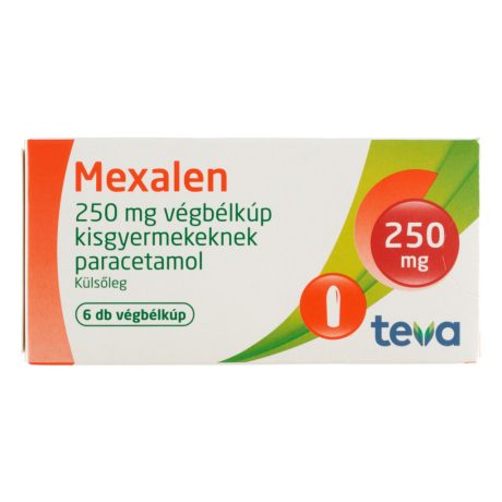 MEXALEN 250 mg végbélkúp kisgyermekeknek 6 db