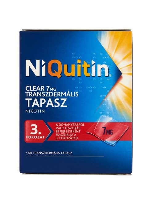 NIQUITIN CLEAR 7 mg transzdermális tapasz 7 db