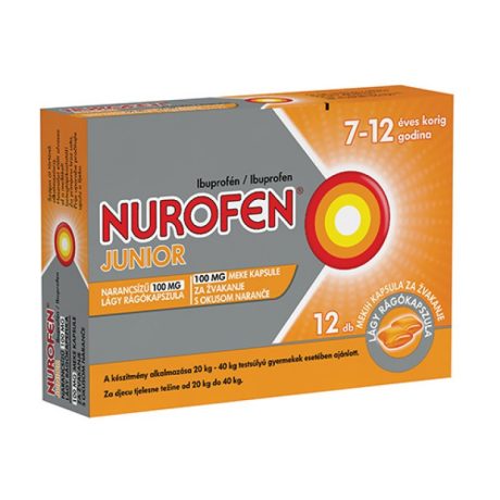 NUROFEN JUNIOR narancsízû 100 mg lágy rágókapszula 12 DB