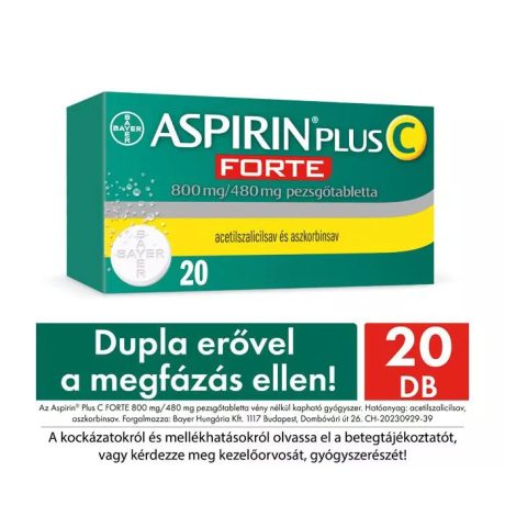 ASPIRIN PLUS C FORTE 800 mg/480 mg pezsgőtabletta 20 db