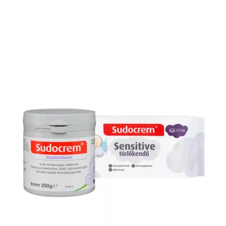 SUDOCREM 250 g + SUDOCREM sensitive törlőkendő 55 db VIRTUÁLIS