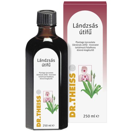 DR. THEISS LÁNDZSÁS ÚTIFŰ PLANTAGO LANCEOLATA folyékony étrend-kiegészítő 250 ml