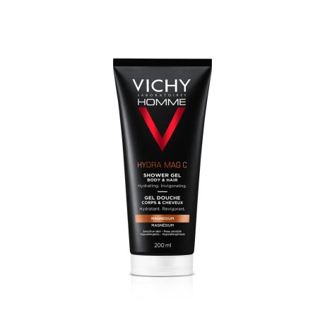 VICHY HOMME HYDRA MAG C+ hidratáló-frissítő tusfürdő testre és hajra 200 ml