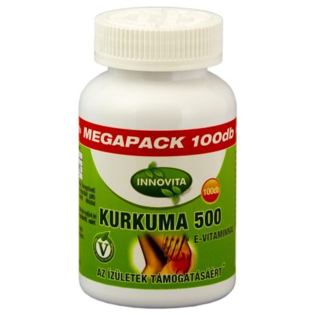 INNOVITA KURKUMA 500 + E-VITAMIN kapszula 100 db