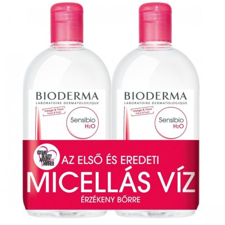 BIODERMA MICELLAFESZTIVÁL 2x500 ml SENSIBIO H2O micellás arclemosó érzékeny és intoleráns bőre  1000 ML