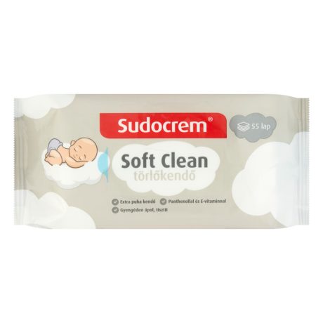 SUDOCREM soft clean törlőkendő 55 db