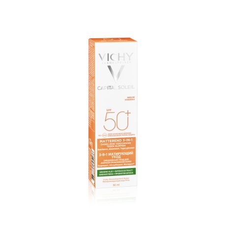 VICHY CAPITAL SOLEIL mattító 3-in-1 napvédő krém SPF50+ 50 ml