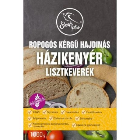 SZAFI FREE ROPOGÓS KÉRGŰ HAJDINÁS HÁZIKENYÉR LISZTKEVERÉK 1000 G (GLUTÉNMENTES, TEJMENTES, TOJÁSMENTES, MAGLISZTMENTES, ÉLESZTŐMENTES, ZSÍRSZEGÉNY, VEGÁN)