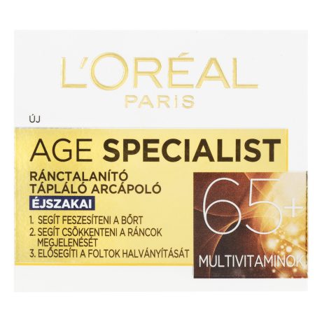 L' ORÉAL Paris age Specialist 65+ éjszakai 50 ml