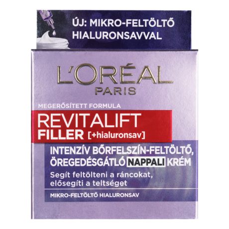 L' ORÉAL Paris Revitalift Filler (HA) Ránctalanító, Feltöltő nappali krém 50 ml